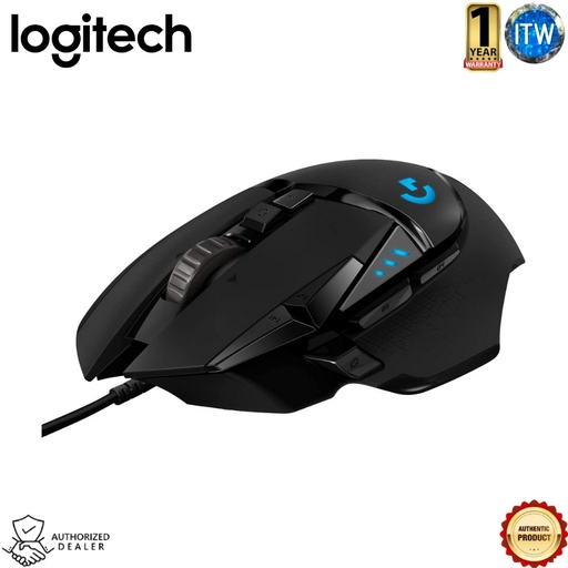 [G502] Logitech G502 HERO High Performance Wired Gaming Mouse - HERO 25K Sensor, 25,600 DPI, RGB