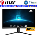 MSI Curved Gaming Monitor G24C4 E2 23.6" 1920x1080 FHD / 180Hz / VA / 1ms MPRT Adaptive sync