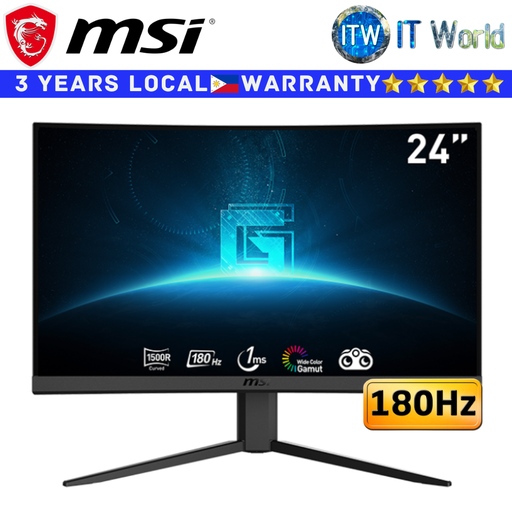 [G24C4 E2] MSI Curved Gaming Monitor G24C4 E2 23.6&quot; 1920x1080 FHD / 180Hz / VA / 1ms MPRT Adaptive sync