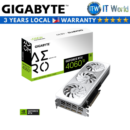 [GV-N406TAERO-OC-16GD] Gigabyte Geforce RTX 4060 Ti Aero OC 16GB GDDR6 Graphic Card (GV-N406TAERO-OC-16GD)