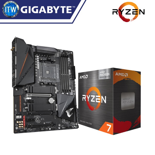 [5700g/b550aorusproac] AMD Ryzen 7 5700G Processor with Gigabyte B550 AORUS PRO AC DDR4 Motherboard Bundle