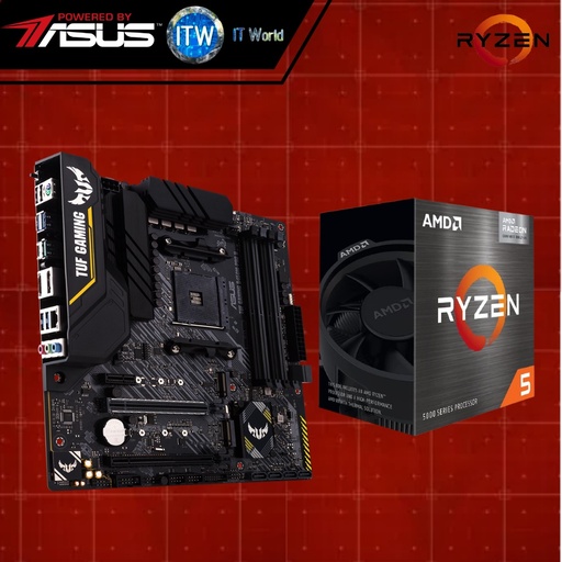 [B450M-PRO GAMING II/5600g] AMD Ryzen 5 5600G Processor with Radeon Graphic and  Asus TUF GAMING B450M-PRO II Motherboard BUNDLE