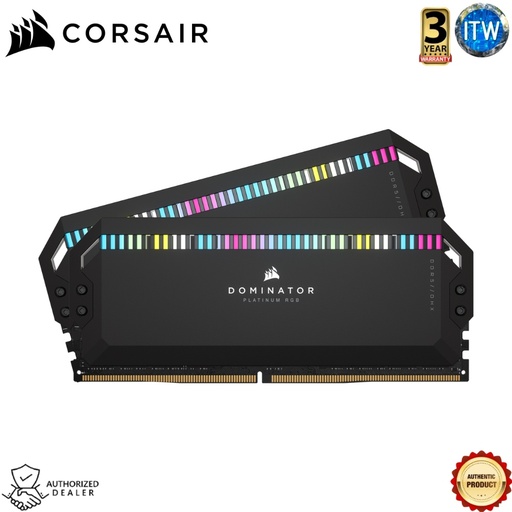 [CMT32GX5M2B5200C40] Corsair Dominator Platinum RGB 32GB (2x16GB) DDR5 DRAM 5200MHz C40 Memory Kit — Black (CMT32GX5M2B5200C40)
