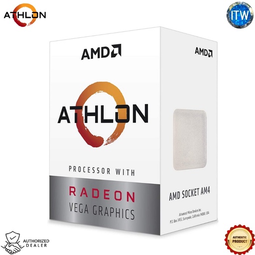 [Athlon 3000G] AMD Athlon 3000G 3.5GHz 2-Core, 4-Thread Processor
