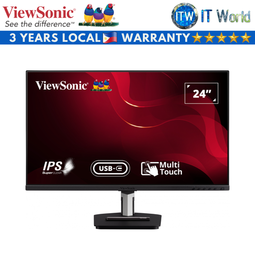 [TD2455] Viewsonic TD2455 24&quot; 1920x1080 (FHD), 60Hz, IPS, 6ms In-cell Touch Monitor w/ USB Type-C Input