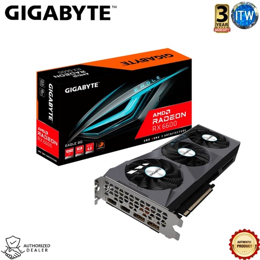 [GV-R66EAGLE-8GD] ITW | Gigabyte Radeon RX 6600 Eagle 8GB GDDR6 Graphic Card (GV-R66EAGLE-8GD)