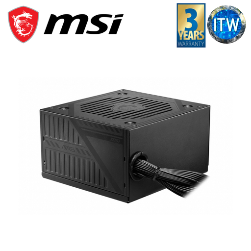 [MAG A600DN] MSI Mag A600DN - 600w, 80 PLUS White Certified, Non-Modular Active PFC ATX Power Supply Unit