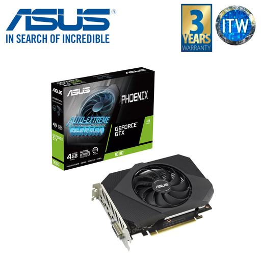 [PH-GTX1630-4G] ASUS Phoenix GeForce GTX 1630 4GB GDDR6 PCI Express 3.0 Graphic Card PH-GTX1630-4G