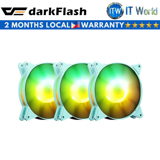 [darkFlash C6 3 in 1 Neo Mint] Darkflash C6 3in1 Aurora Spectrum ARGB Single Mode Cooling Fan (Neo Mint) (Neo Mint)