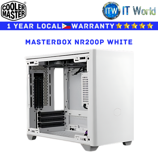 [Cooler Master MASTERBOX NR200P WHITE (MCB-NR200P-WGNN-S00)] Cooler Master Computer PC Case Masterbox NR200P White mini-ITX Tempered Glass (MCB-NR200P-WGNN-S00) (NR200P White, White)