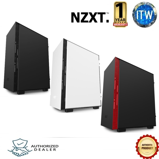 [H210i-W1] NZXT H210i Mini-ITX Case with Lighting and Fan control (Matte White)