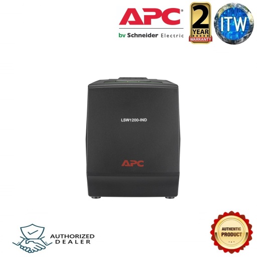 [APC Line-R LSW1200-IND] APC Line-R LSW1200-IND 600W 1200VA Automatic Voltage Regulator, 3 Universal Outlets, 230V
