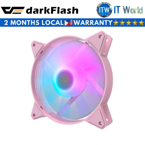 [darkFlash C6 Single Pink] Darkflash C6 Single Fan Aurora Spectrum ARGB Cooling Fan (Pink) (Pink)