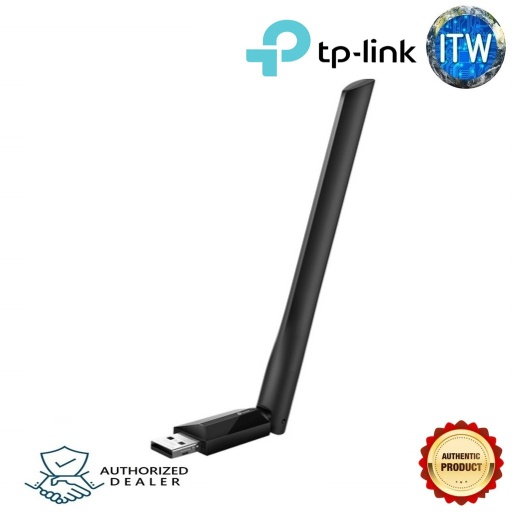 [AC600] TP-Link Archer T2U Plus AC600 High Gain Wireless Dual Band USB Adapter (Black)