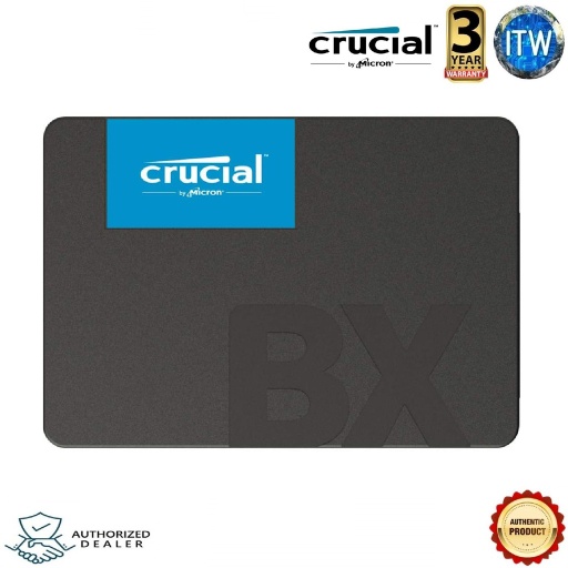 [Crucial BX500 240GB (CT240BX500SSD1)] Crucial BX500 240GB 2.5&quot; 3D NAND SSD SATA III 6Gb/s Solid State Drive (CT240BX500SSD1) (Black, 240GB)