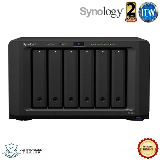 [Synology DiskStation DS1621+] Synology DiskStation DS1621+ 6-Bay NAS Enclosure (Black, 4GB)