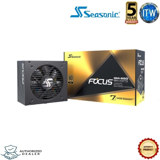 [Seasonic FOCUS GM-850 (SSR-850FM)] Seasonic FOCUS GM-850 850W 80+ Gold Semi-Modular ATX Power Supply Unit (SSR-850FM)
