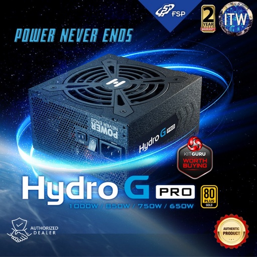 [HG2-1000 GEN5] ITW | FSP Hydro G Pro 1000W 80+ Gold ATX3.0(PCIe5.0) Fully Modular Power Supply Unit (HG2-1000 GEN5)