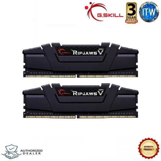 [GSKILL MEM F4-3600C18D-32GVK 32GB] G.Skill Ripjaws V 32GB (2x16GB) DDR4-3600Mhz CL18-22-22-42 1.35V RAM (F4-3600C18D-32GVK)