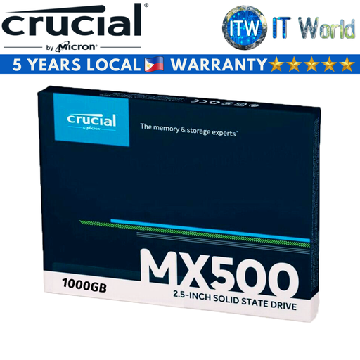 [Crucial MX500 1TB CT1000MX500SSD1] Crucial MX500 3D NAND SATA 2.5&quot; 7mm Internal SSD (1TB)) (Silver, 1TB)