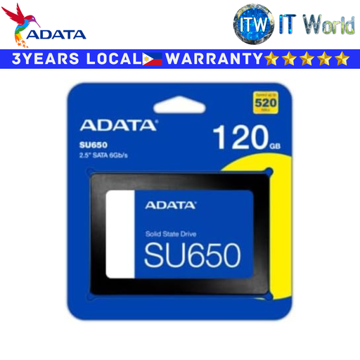 [ASU650SS-120GT-R] Adata 120GB SSD 2.5&quot; 3D NAND Ultimate SU650 (ASU650SS-120GT-R) (Black, 120GB)