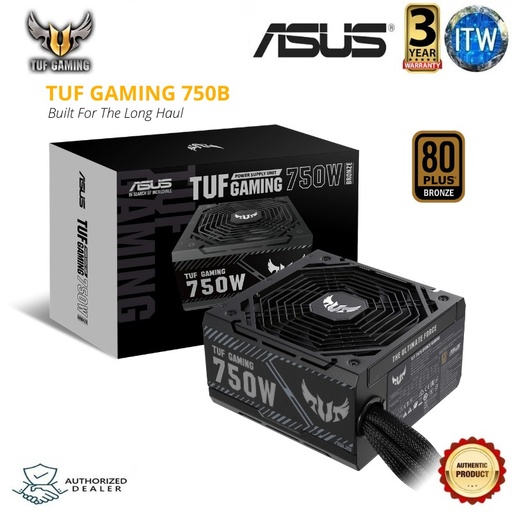 [ASUS TUF Gaming 750W Bronze PSU TUF GAMING 750B] ASUS TUF Gaming 750W Bronze PSU POWER SUPPLY UNIT 750WATTS 80+ BRONZE NON MODULAR  TUF-GAMING-750B