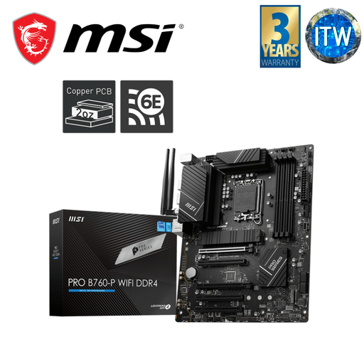 [911-7D98-001] MSI Pro B760-P Wifi ATX LGA1700 DDR4 Motherboard