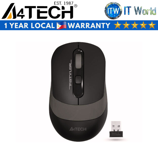 [FG10 Grey] A4tech FG10 - 2.4G Wireless Mouse (Grey) (Grey)