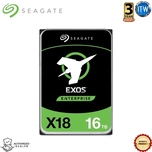 [ST16000NM000J] Seagate Exos 16TB Enterprise HDD X18 SATA 6Gb/s 512e/4Kn 7200 RPM 256MB Cache 3.5&quot; Internal Hard Drive (ST16000NM000J)