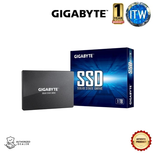 [GP-GSTFS31100TNTD] ITW | Gigabyte 1TB 3D NAND Flash SATA III 2.5&quot; Internal Solid-State Drive (GP-GSTFS31100TNTD) (Black, 1TB)
