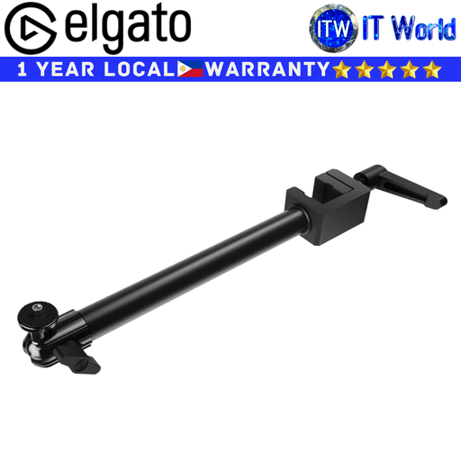 [EL-10AAG9901] Elgato Solid Arm Auxiliary Holding Arm for Cameras Light Multi-mount Black (EL-10AAG9901) (Black)