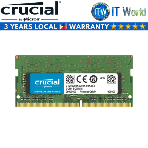 [CT32G4SFD832A] Crucial 32GB DDR4-3200 CL22 SODIMM Unbuffered Memory (CT32G4SFD832A)