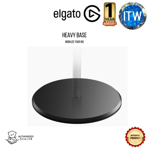[EL-10AAD9901] Elgato Multi-Mount Heavy Base, Weighted Steel Base for Freestanding Application, 4.8kg / 10.6 Lbs (Black)