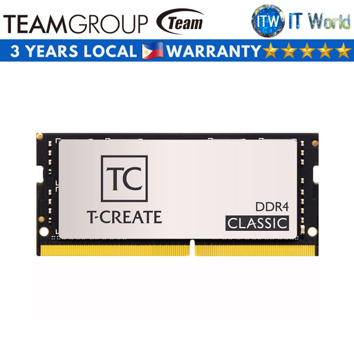 [TTCCD416G3200HC22-SBK] Teamgroup T-Create Classic 16GB (1 x 16GB) DDR4-3200 SODIMM Memory (TTCCD416G3200HC22-SBK)