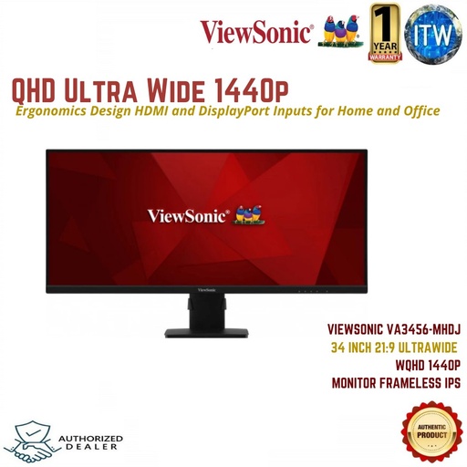 [VA3456-MHDJ] ViewSonic VA3456-MHDJ 34&quot; WQHD IPS Monitor