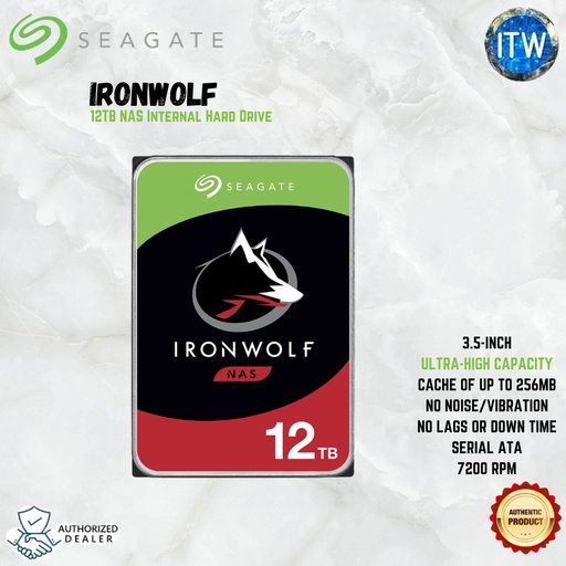 [ST12000VN0008] SEAGATE IRONWOLF 12TB 3.5 HDD