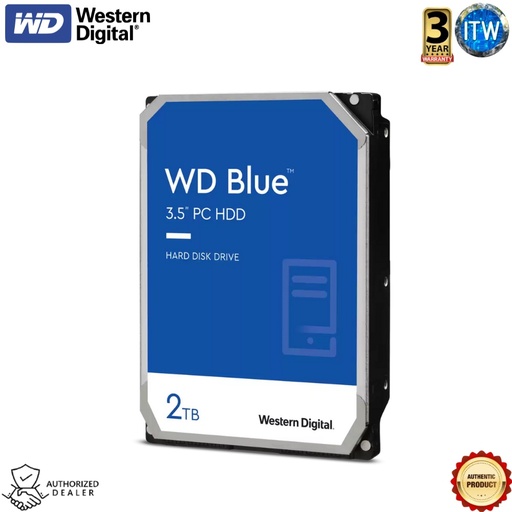 [WD20EZBX] Western Digital WD Blue 2TB - PC HardDrive 7200RPM Class, SATA 6 Gb/s, 256 MB Cache, 3.5&quot; - WD20EZBX