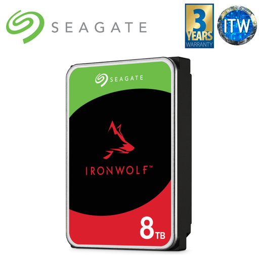 [ST8000VN004] Seagate Hard Drive HDD Ironwolf 8TB 3.5&quot; NAS SATA 6Gb/s Internal (ST8000VN004) (8TB)