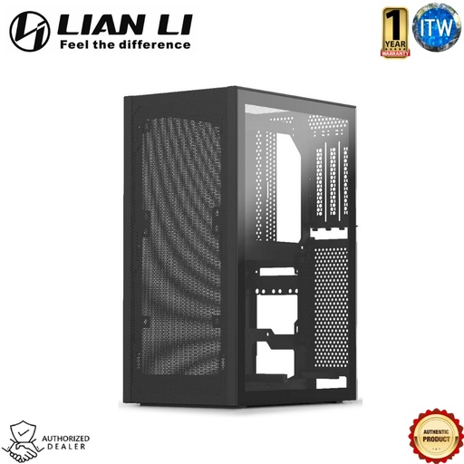 [SSU-MESHLI-BK] Lian Li SSUPD Meshlicious Mini-ITX TG PC Case Black | PCIE 3.0 Riser (SSU-MESHLI-BK)