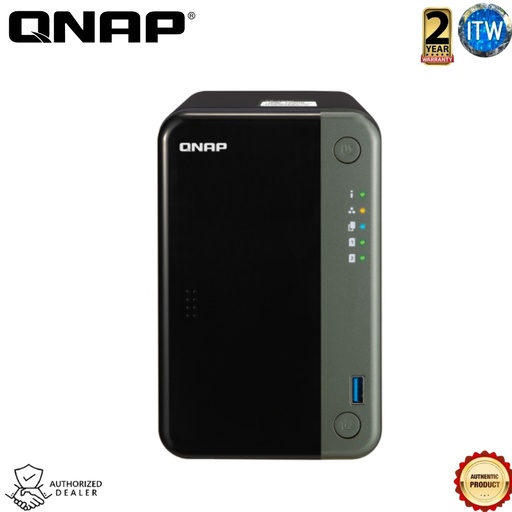 [TS-253D-4G] QNAP TS-253D-4G | 2-bay NAS for professionals with Intel Celeron J4125 CPU and two 2.5GbE ports