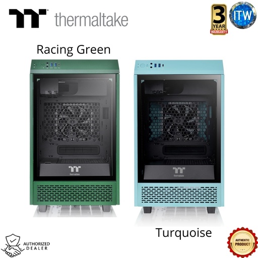 [CA-1R3-00SCWN-00] Thermaltake The Tower 100 Mini-ITX Chassis, Vertical Super Tower Chassis PC Case (Racing Green)