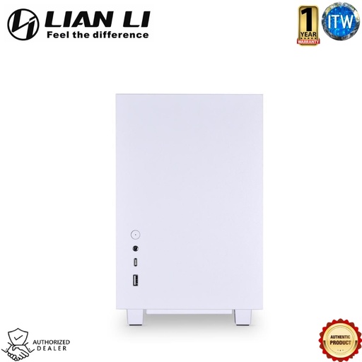 [Q58W3] LIAN LI Q58W3 White SPCC / Aluminum / Tempered Glass Mini Tower PC Case, PCI3.0 Riser Card Cable (Q58W3)