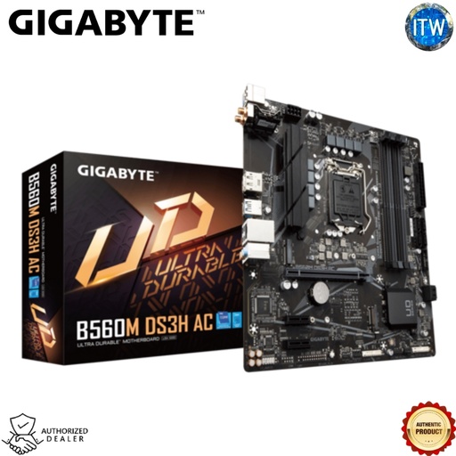 [GA-B560M-DS3H-AC] Gigabyte B560M DS3H AC | Intel® B560 Ultra Durable Motherboard (GA-B560M-DS3H-AC)