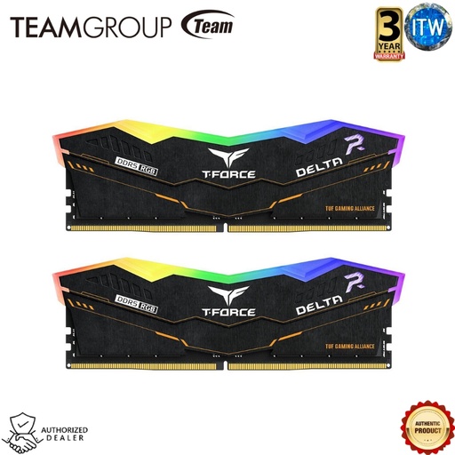 [FF5D532G5200HC40CDC01] TEAMGROUP T-Force Delta TUF Gaming Alliance RGB DDR5 32GB(2x16GB) 5200MHz (PC5-41600) CL40 Desktop Memory (FF5D532G5200HC40CDC01)