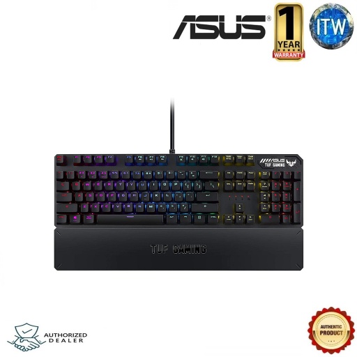 [K3 Red Switch] ASUS TUF Gaming K3 - Red, Blue and Brown Mechanical Switch RGB Mechanical Keyboard Aura Sync Lighting (Red)