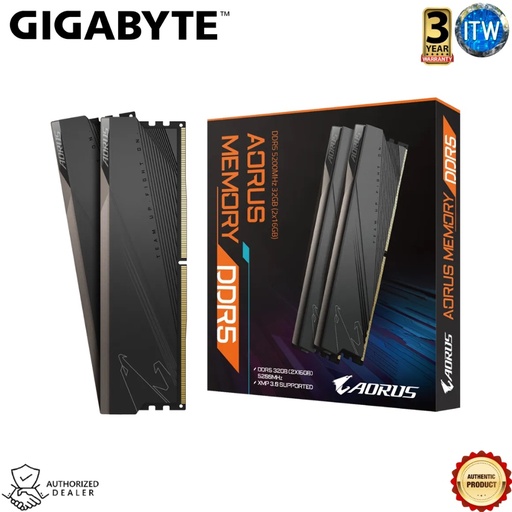 [GP-ARS32G52D5] Gigabyte Aorus Memory - 32GB (2x16GB) 5200MHz DDR5 Memory Kit (GP-ARS32G52D5)