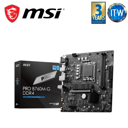 [911-7D90-001] MSI Pro B760M-G mATX LGA1700 DDR4 Motherboard