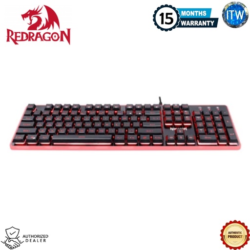 [K509RGB DYAUS] Redragon K509 DYAUS RGB Quiet Low Profile 7 Colors Backlit Mechanical Feel Gaming Keyboard