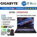 Gigabyte G5 GE - Nvidia Rtx 3050, Intel Core i5-12500H, Notebook Laptop ITWorld (GS-G5-GE-51PH263SH)