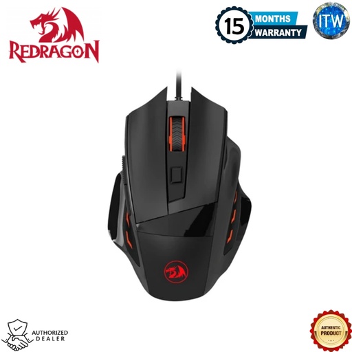 [M609 PHASER] Redragon PHASER M609 Gaming Mouse - 3200 DPI, OMRON Gaming Switch, 7 buttons